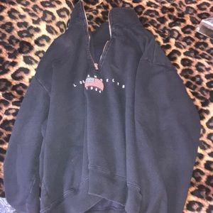 brandy melville quarter zip sweater